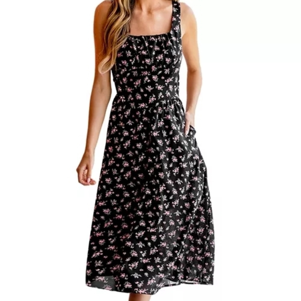 Cupshe Ditsy Floral Print Maxi Dress - Picture 1 of 1